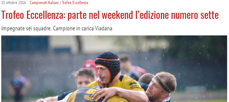 Trofeo Eccellenza: parte nel weekend l’edizione numero sette