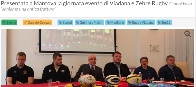 Presentata a Mantova la giornata evento di Viadana e Zebre RugbyGianni Fava “saniamo una antica frattura”