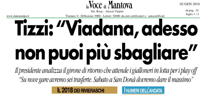 Tizzi: "Viadana, adesso non puoi più sbagliare"