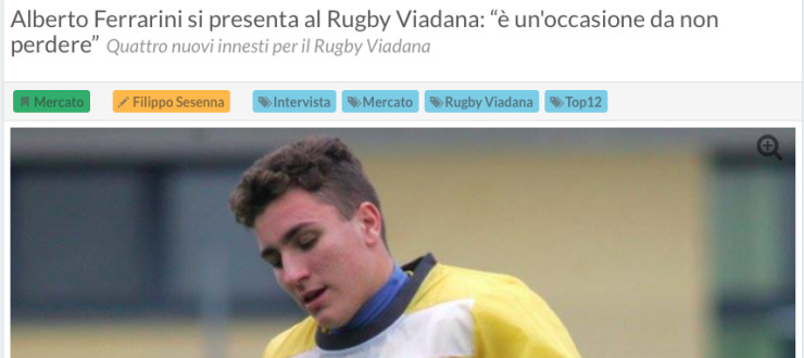 Alberto Ferrarini si presenta al Rugby Viadana: “è un'occasione da non perdere”