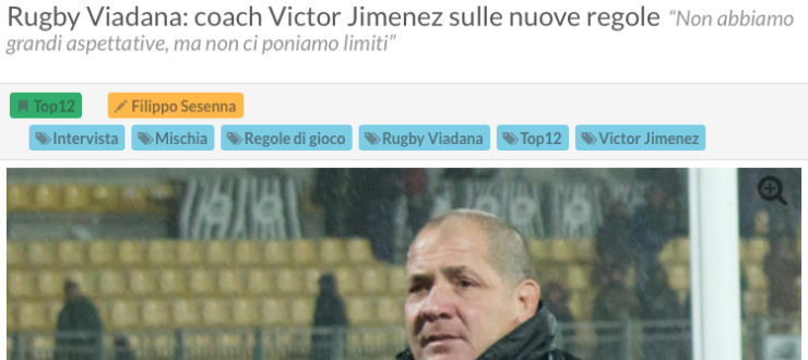 Rugby Viadana: coach Victor Jimenez sulle nuove regole “Non abbiamo grandi aspettative, ma non ci poniamo limiti”