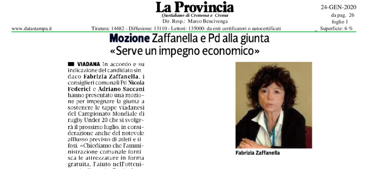 Zaffanella e Pd alla giunta «Serve un impegno economico»