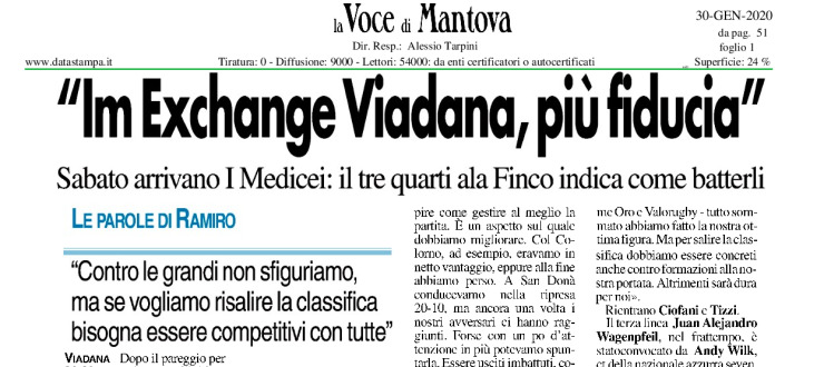 "Im Exchange Viadana, più fiducia"