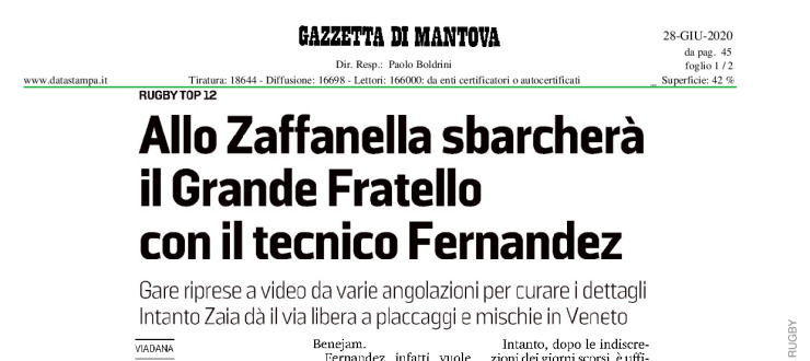 Allo Zaffanella sbarcherà il Grande Fratello con il tecnico Fernandez 