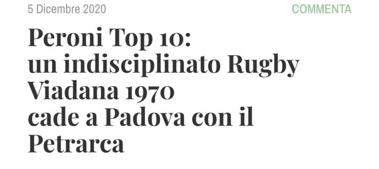 Peroni Top 10: un indisciplinato Rugby Viadana 1970 cade a Padova con il Petrarca