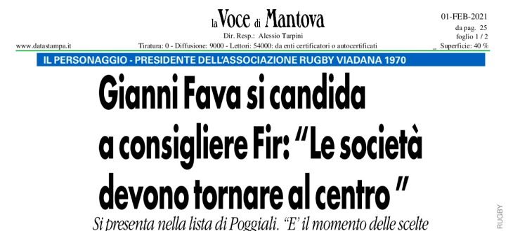Gianni Fava si candida a consigliere Fir: "Le società devono tornare al centro" 