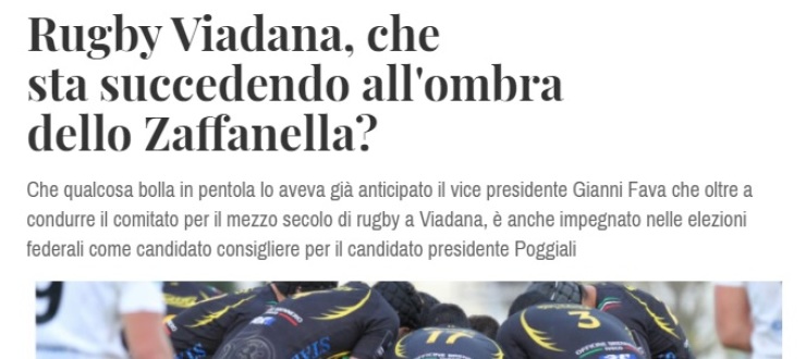 Rugby Viadana, che sta succedendo all'ombra dello Zaffanella?