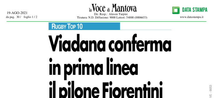 Viadana conferma in prima linea il pilone Fiorentini