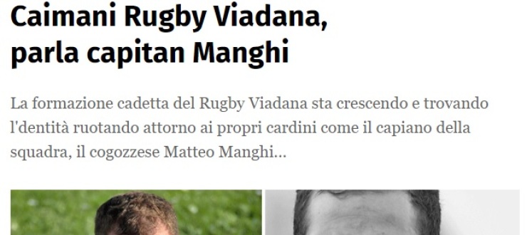 Caimani Rugby Viadana, parla capitan Manghi
