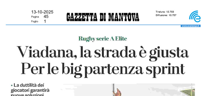 Viadana, la strada è giusta. Per le big partenza sprint