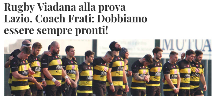 Rugby Viadana alla prova Lazio