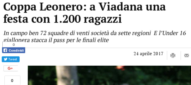 Coppa Leonero: a Viadana una festa con 1.200 ragazzi