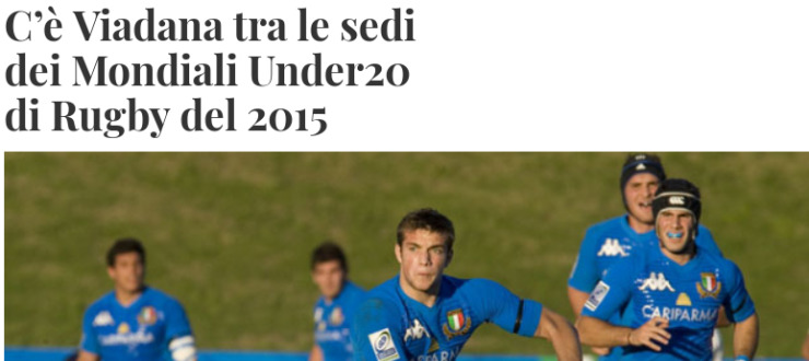 C’è Viadana tra le sedi dei Mondiali Under20 di Rugby del 2015