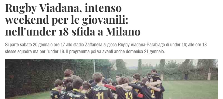 Intenso weekend per le giovanili: nell'under 18 sfida a Milano