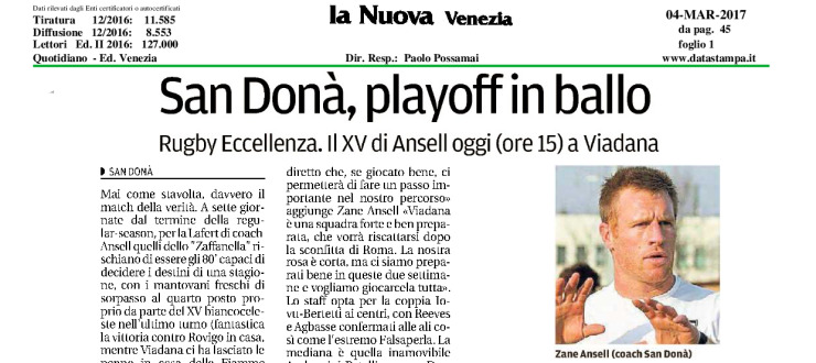 San Donà, playoff in ballo