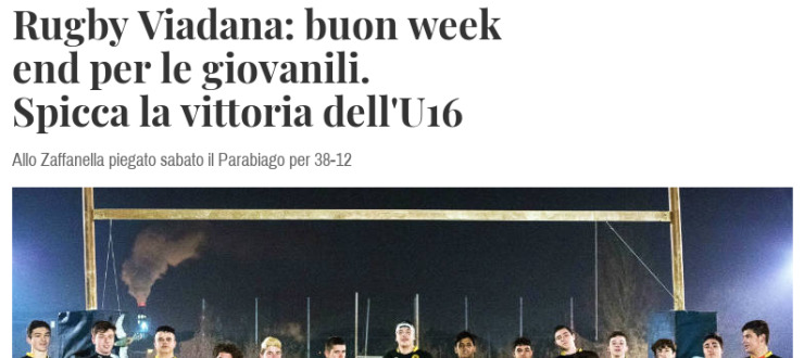 Buon week end per le giovanili. Spicca la vittoria dell'U16