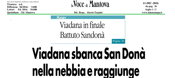 Viadana sbanca San Donà nella nebbia e raggiunge in finale le Fiamme Oro