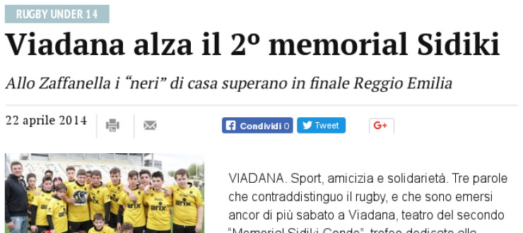 Viadana alza il 2º memorial Sidiki