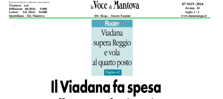 Il Viadana fa spesa alla Conad: vittoria, bonus e quarto posto