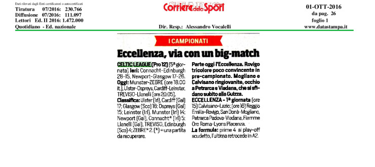 Eccellenza, via con un big-match