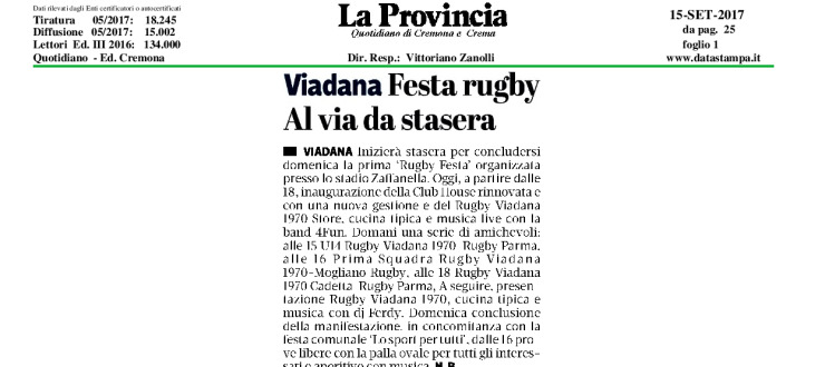 Viadana Festa rugby