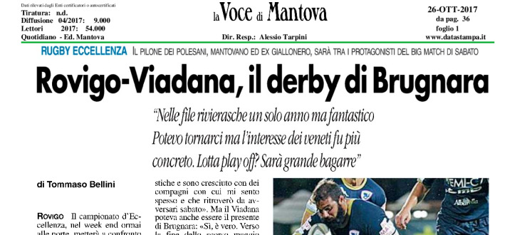 Rovigo-Viadana, il derby di Brugnara