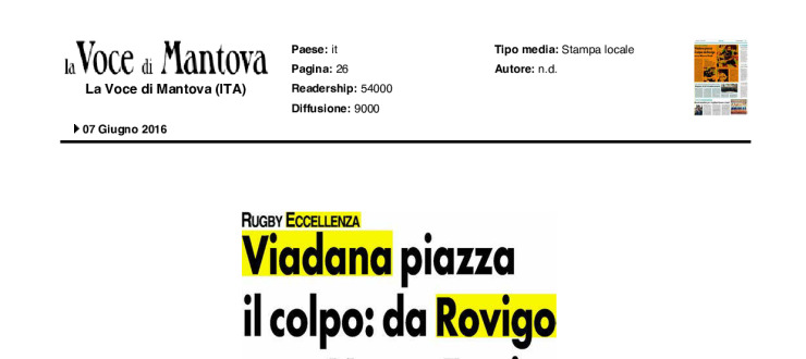 Viadana piazza il colpo: da Rovigo ecco Marco Frati