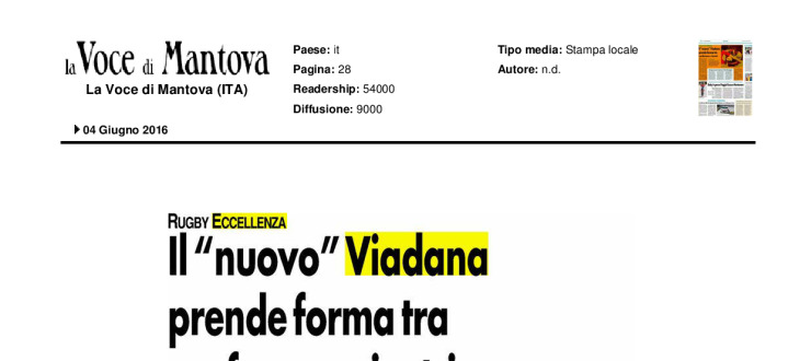 Il "nuovo" Viadana prende forma, fra conferme e rientri