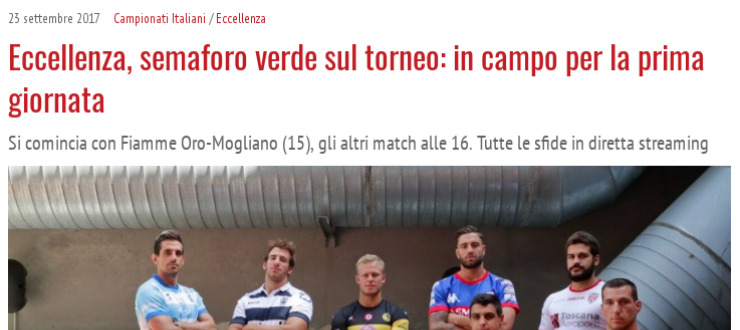 Eccellenza, semaforo verde sul torneo: in campo per la prima giornata