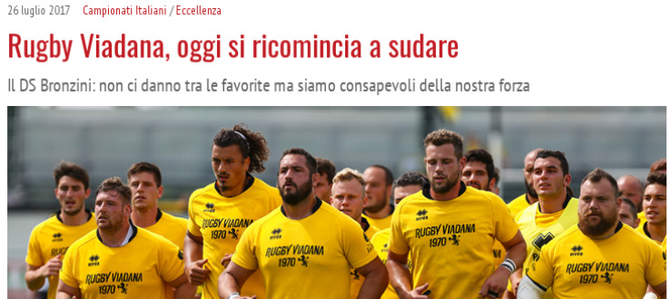 Rugby Viadana, oggi si ricomincia a sudare