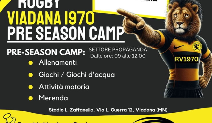 RITORNA IL PRE-SEASON RUGBY CAMP!